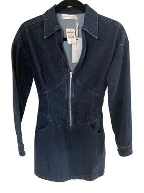 TORN BY RONNY KOBO Women's Meghan Dress Dark Wash XS  NWT